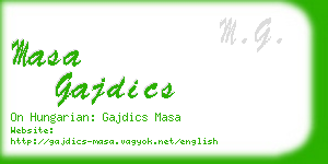 masa gajdics business card
